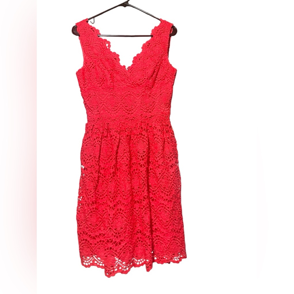 Adrianna Papell Bright Pink Dress